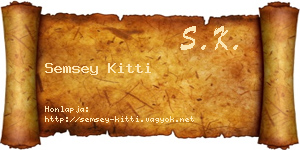 Semsey Kitti névjegykártya